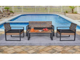 4-Piece Patio Furniture Set Outdoor Balcony Porch Garden Backyard Lawn Furniture Acacia Wood Table W2391P149818
