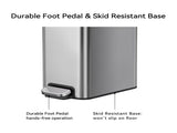 Bedroom / Office Trash Can, 2.6 Gallon Small Stainless Steel Step Garbage Bucket Bin with Soft Close 16846957