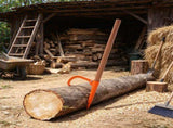 46.5" Wooden Handle Log Lifter with 18" Max Opening, Rust-Resistant Steel Cant Hook for Rolling, 77258147