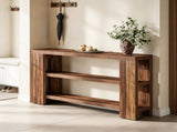 70.9" Console Table, Wooden 3-Tier Sofa Table for Entryway & Hallway 15966594
