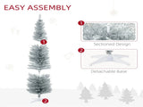 7 foot silver Christmas tree with bracket 78039552