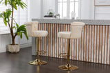 COOLMORE Swivel Bar Stools Set of 2 Adjustable Counter Height Chairs with Footrest for Kitchen, W1539103097