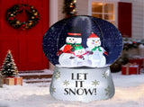 6 FT Lighted Christmas Inflatable Decoration, Large Inflatable Snow Globe with Snowman Family, Funny 42261494