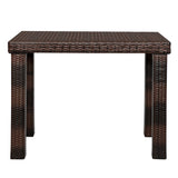 ZNTS Bar Table Brown Gradient （ONLY table） 07380505