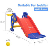 Toddler Slide, Dolphin Play Slide for Outdoor and Indoor, Freestanding Climber Playset with W2181P155572
