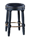 AGODY Bar Stools Set of 2, 26" Counter Height, 360&deg Swivel Wooden Barstool with Leather Upholstered W2170P208094