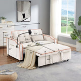 1 versatile foldable sofa bed in 3 lengths, modern sofa sofa sofa velvet pull-out bed, adjustable 58380757
