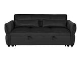 3-in-1 Pull Out Couch Bed with Reclining Backrest and Pillows Velvet material. suitable for living W2941P370580