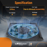 Radiator Cooling Fan Assembly 600W For BMW E83 X3 2004-2010 17113442089 76685040