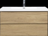 42" Floating Bathroom Vanity with Sink, Modern Wall-Mounted Bathroom Storage Vanity Cabinet with W1573P152700