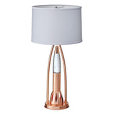 ZNTS Beautiful Water Dancing Table Lamp 1pc Modern Design Home Decor Copper Finish Luxurious Sparkling B011P162527