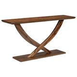 ZNTS Mirod 57'' Modern Rustic Console Table with Cross-Leg Design,Sturdy Construction and Ample Surface N760P214643D