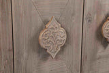 Carved Flower Door Handle, Antique Four Door Cabinet for Living Room Kitchen Hallway 88163918
