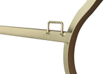 Wall Mirror 30x35 Inch Golden Rectangular Mirror with 2 Wavy Sides Metal Framed Mirror Vanity Mirror W1435133321
