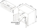 Rolling Garage Cabinet in Charcoal Gray B365P410807
