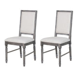 Cream and Weathered Grey Open Back Side Chairs B062P182707