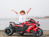 Electric Motorcycle for Kids, 12V Battery Powered Ride on Toys 3 Wheels Motorcycle with LED Lights, 46188607