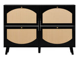 2 rows of 4 dump buckets with high-leg arched rattan shoe cabinet particle board plastic rattan 05313315