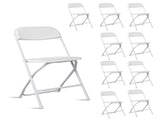 10pcs Injection Molding Classic Garden Plastic Folding Chair White 45469447