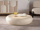 MgO Mid-Century Round Centre Table Vintage Faux Stone Sofa Pre-Modern Tables Beige W3081P344038