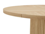 47.2-inch round wooden-style dining table with double-layer storage design and Roman column shape 48313639