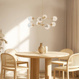 8-Light Metal Chandelier with Globe Bulbs B035P264529
