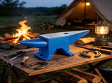 44 lbs Single Horn Steel Anvil with Round Square Holes, Rugged Blacksmith Forge Tool for Jewelers 60436319