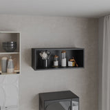 Wall Cabinet 12" H, 1 Spacious Shelf, Black B097P250900