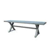 Modern Outdoor Aluminum Dining Bench, Dark Gray 66537.00DGRY