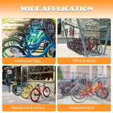 10 - Bike Floor Bike Rack, Easy - Assembly Modern Metal Double - Sided Commercial Grid Bicycle Floor W2505P311479