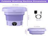 8L Foldable Mini Washing Machine,Portable Compact Washer with 3 Adjustable 20610168