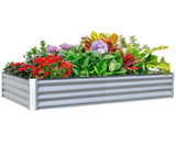6x3x1ft Galvanized Raised Garden Bed, Outdoor Planter Garden Boxes Large Metal Planter Box for W1859P197882
