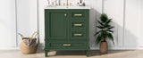 30" Bathroom Vanity in Green, Modern Bathroom Cabinet Sink Combo Set, Bathroom Storage Cabinet 29442189