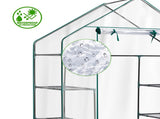 Mini Walk-in Greenhouse with PVC Cover, 4-Shelf Indoor Outdoor Planting Green House for 87986712