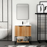 ZNTS 30 Inch Freestanding Bathroom Vanity With Resin Basin,30x18, W999P181591