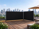 71" x 236" Retractable Patio Side Awning, 280 g Waterproof Polyester Privacy Screen with UV 30 04871189