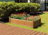 Wood Rectangular Garden Planter for Yard/Greenhouse, Light Brown 84326123