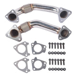 2x Up Pipes PassengerDriver Side Fits for Chevy Silverado GMC Sierra 2500 3500 HD 6.6L V8 2001-2004 59379573