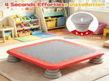25.5 Inch Kids Mini Trampoline with Non-Slip EVA Jumping Surface, Rounded Edge PU Foam Foot Pads 66318880