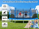 14ft Trampoline with Ladder and Enclosure Net Kids and Adults, Heavy-duty 14' Outdoor Trampoline W3922P378667