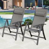 Patio Folding Chairs Set of 2,Textilene Fabric Seat W1859P321614