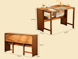 Bamboo Folding Desk,Space-Saving Computer Desk for Small Spaces, Foldable Study Table for Bedroom, W2641P372442