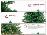 3ft 129 Branches with Santa Claus Decoration PVC Branch Iron Bracket Christmas Tree Green 57400666