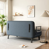 55 Convertible Chair Bed, Tri-Fold Sofa Bed with Adjustable Backrest & Pillow, Leisure Chaise W1767106624