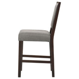 Grey and Espresso Stool with Footrest B062P153903