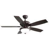 ZNTS 52 Inch Indoor Crystal Ceiling Fan With 3 Speed Wind 5 Plywood Blades Remote Control AC Motor With 18282172
