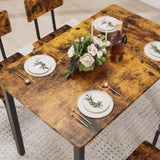 5-Piece Dining Table Set with 4 Chairs, 43" Kitchen Table & Chairs Set for 4, Dining Room Table with W578133461