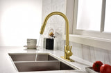 Touch Kitchen Faucet with Pull Down Sprayer-Brushed Gold 12755928