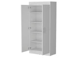 White 5-Shelf Storage Pantry Cabinet B062P175200
