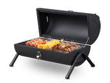 Portable Charcoal Grill with Thermometer & Wooden Handle, Compact Tabletop Barbecue Grill for 76168663
